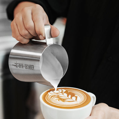MHW-3BOMBER Latte Art Pitcher 5.0 – Brocca per Latte in Acciaio 304 con Beccuccio Coccodrillo