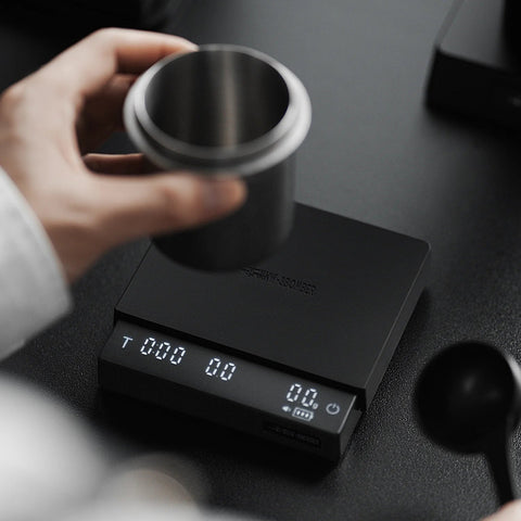 MHW-3BOMBER Cube Coffee Scale 3.0 Mini Pro – Bilancia Compatta per Caffè con Portata in Tempo Reale